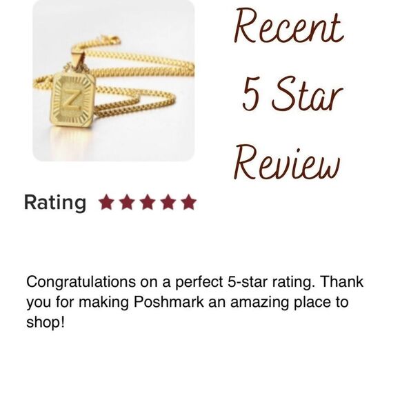 22” Womans Gold Initial Letter Necklace - Picture 14 of 14